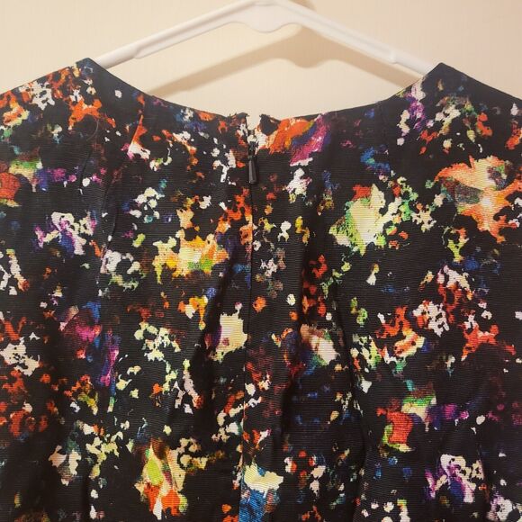 Gap Confetti Flare Dress Black Multicolor Fit And Flare Womens 6 - Picture 7 of 15